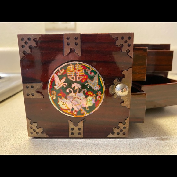 Oriental antique jewelry box - Picture 6 of 8